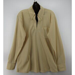 VGT Andre Bouchard Polo Shirt Medium Sweater Insert Wide Collar 70s *